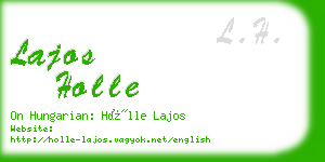 lajos holle business card